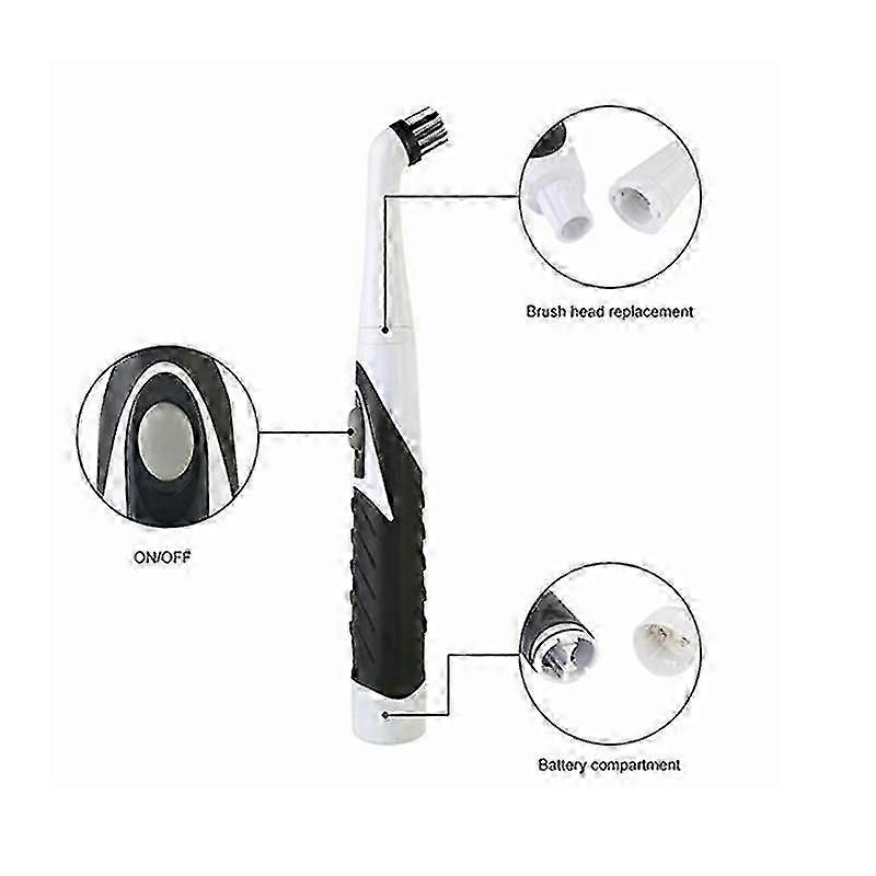 Handheld power scrubber with replacement heads for deep cleaning