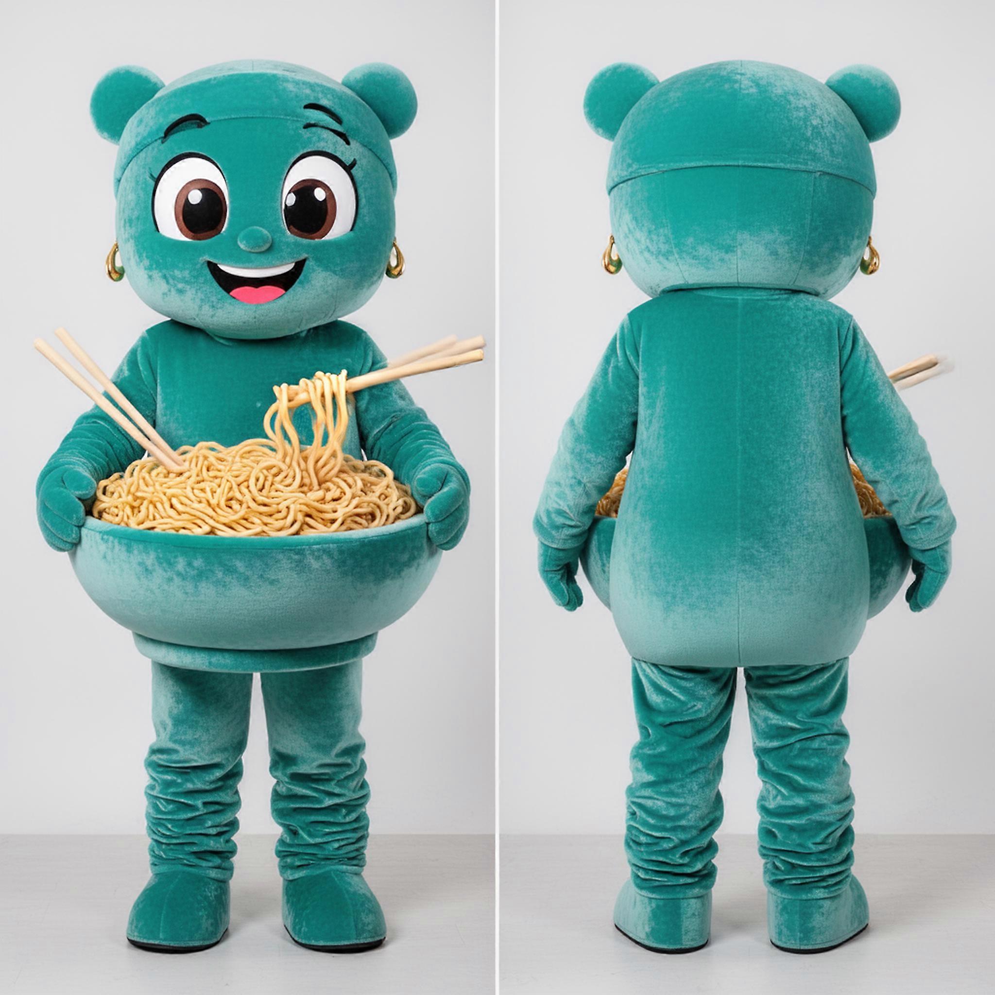 MASTICOT Teal Velvety Ramen Mascot