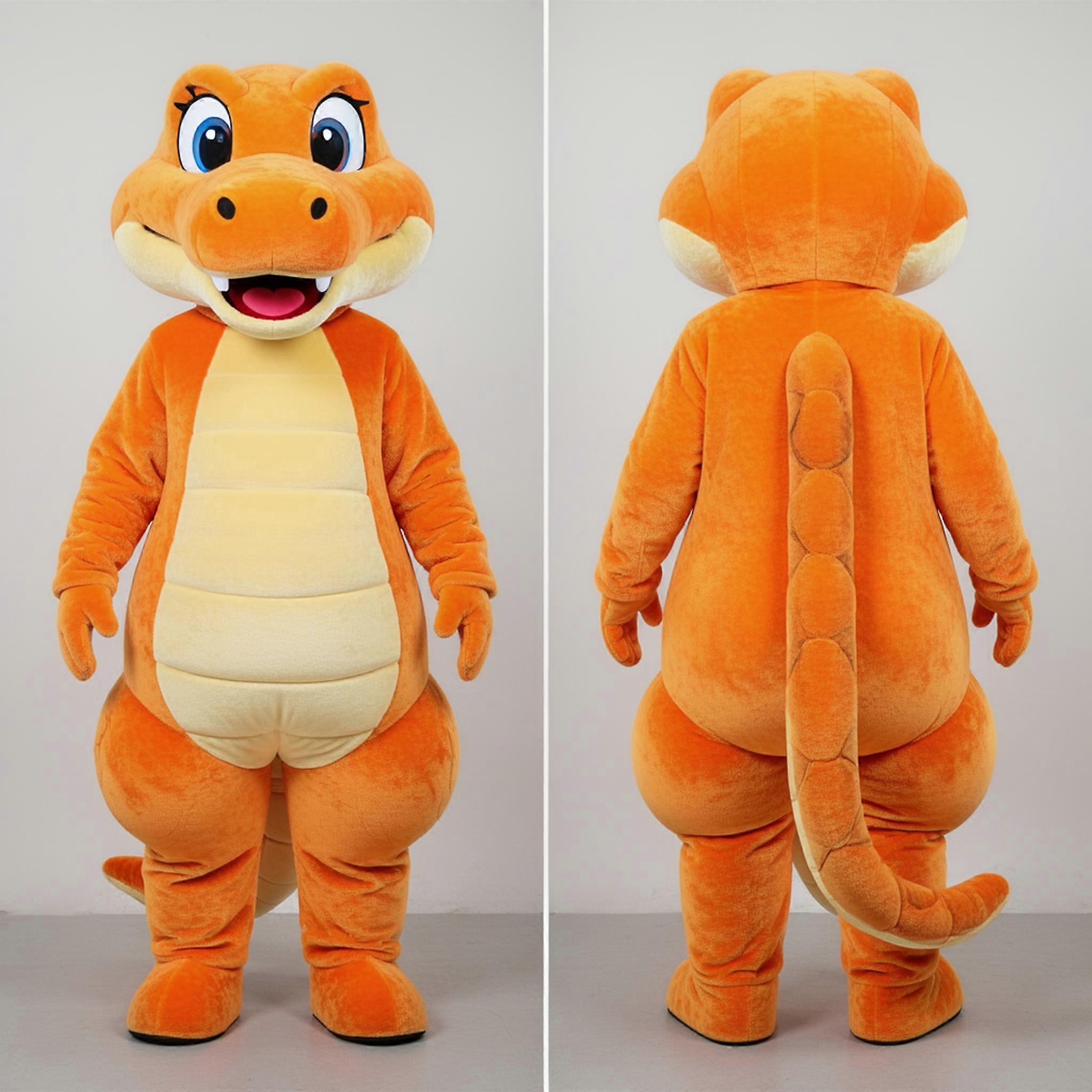MASTICOT Vibrant Orange Cartoon Python Mascot
