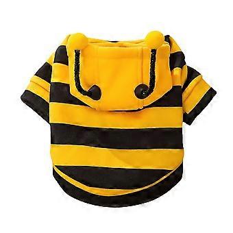 Pet Cat Dog Clothing Spring Autumn Thin Fleece Sweater, Ragdoll Dog Bee Pet Apparel, 1PC