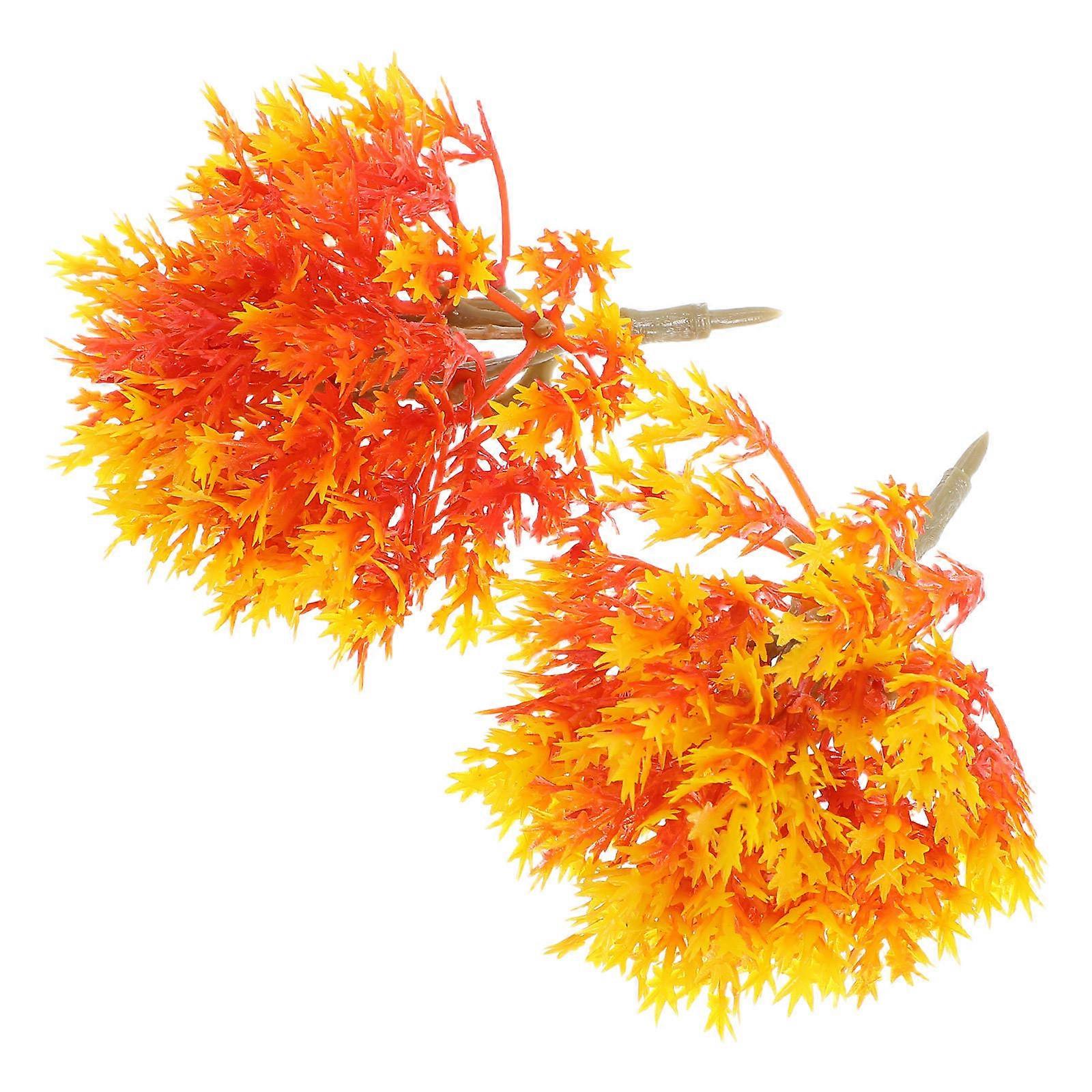 Micro Landscape Ornament Maple Tree Model Creative Design for 4Pcs