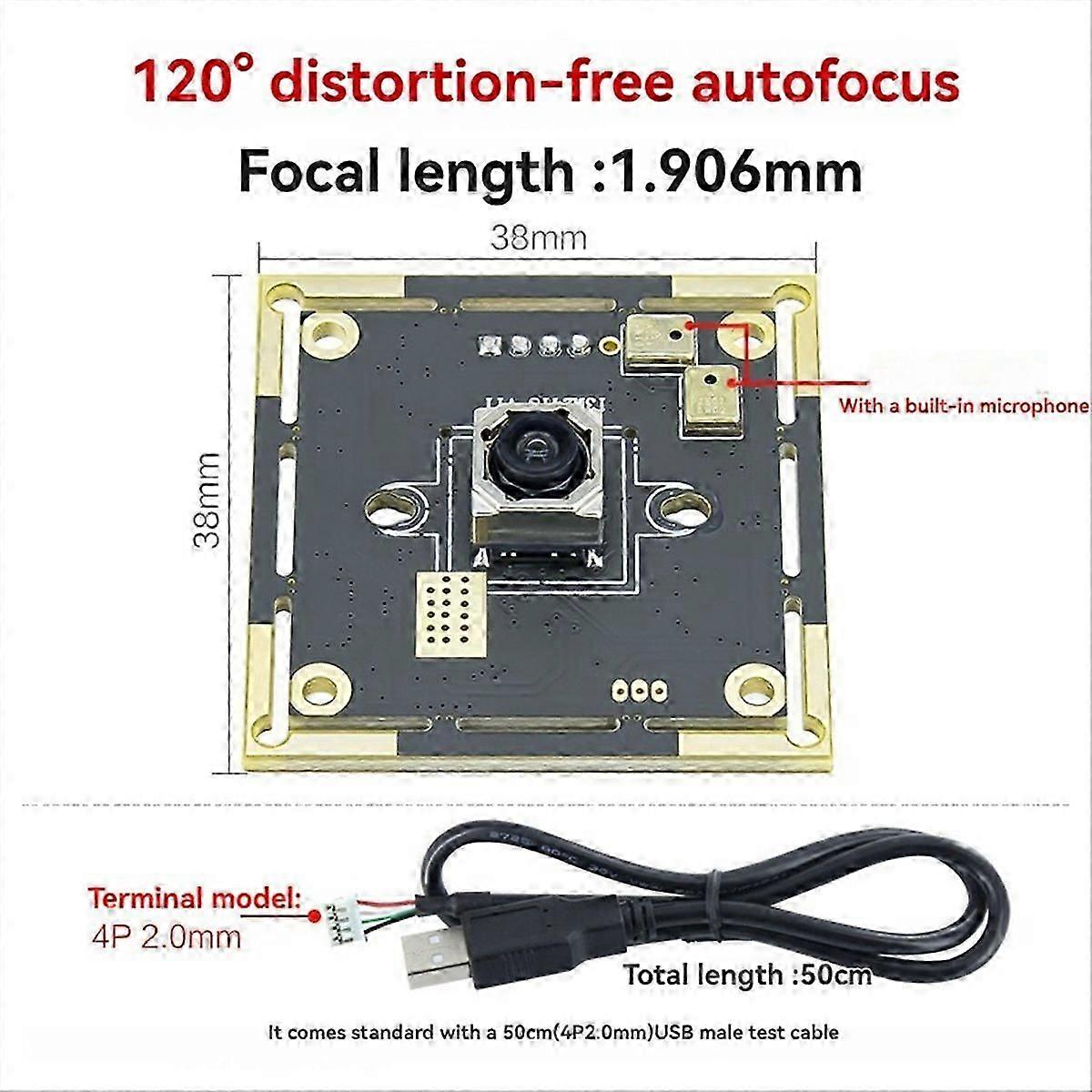 13 Megapixel HD 4K 15FPS UVC Camera Module with Microphone 120