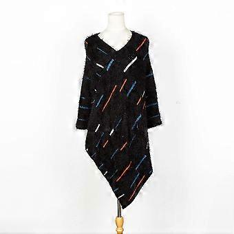 châle chaud pull poncho manteau d’hiver pour dame