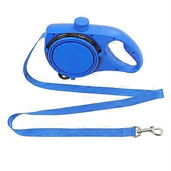 Cat and dog pet supplies, 3-in-1 portable pet leash with built-in water bottle, pet leash, dog walking leash, blue - one size fits all401