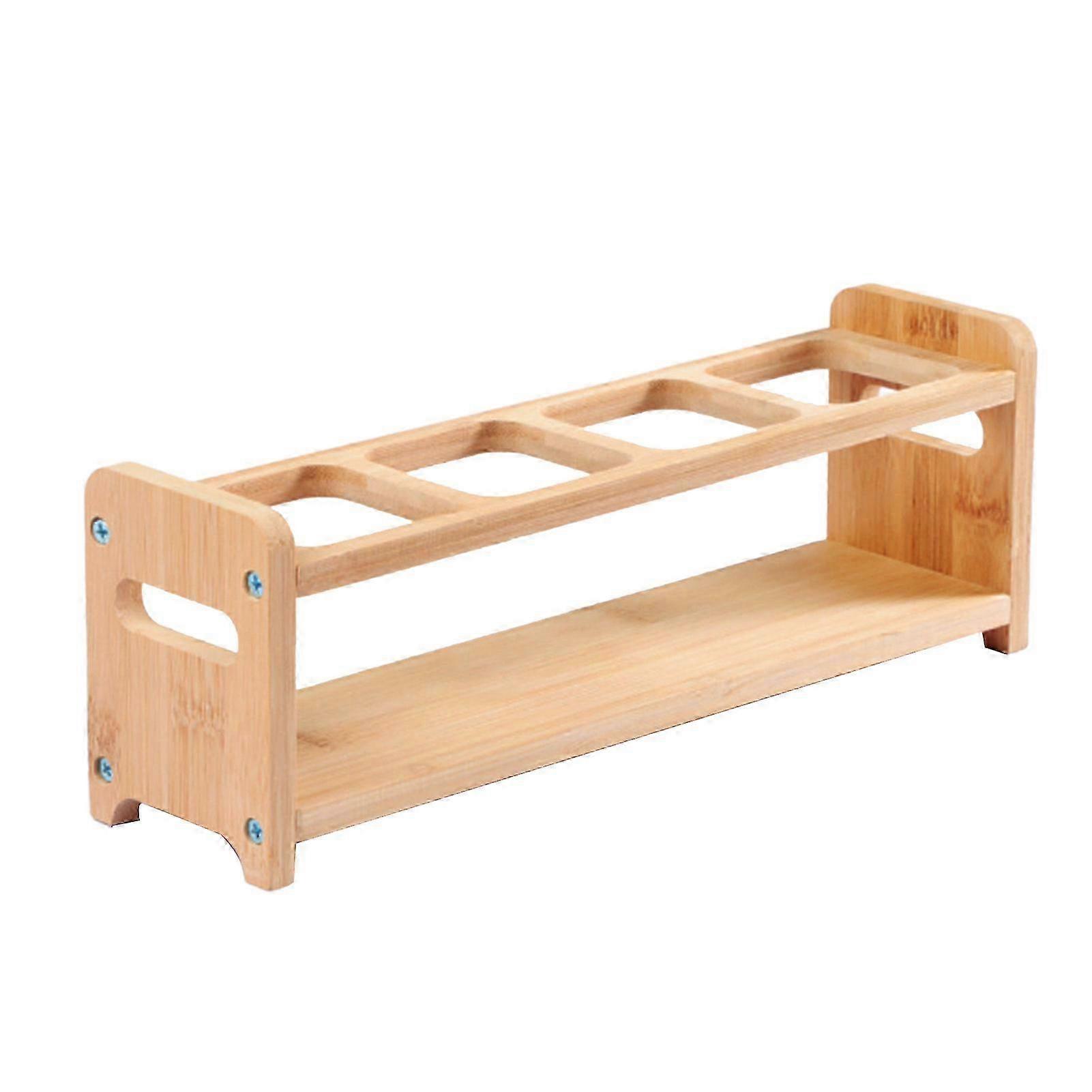 Space Saving Bamboo Bottle Rack