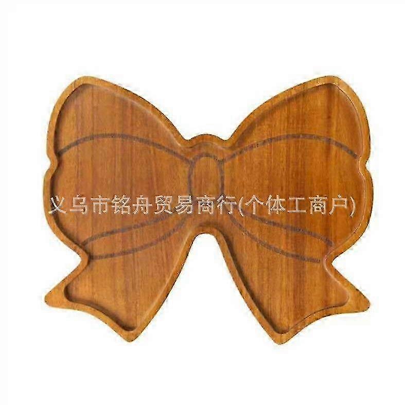 Rustic Bow Bamboo Food Serving Tray