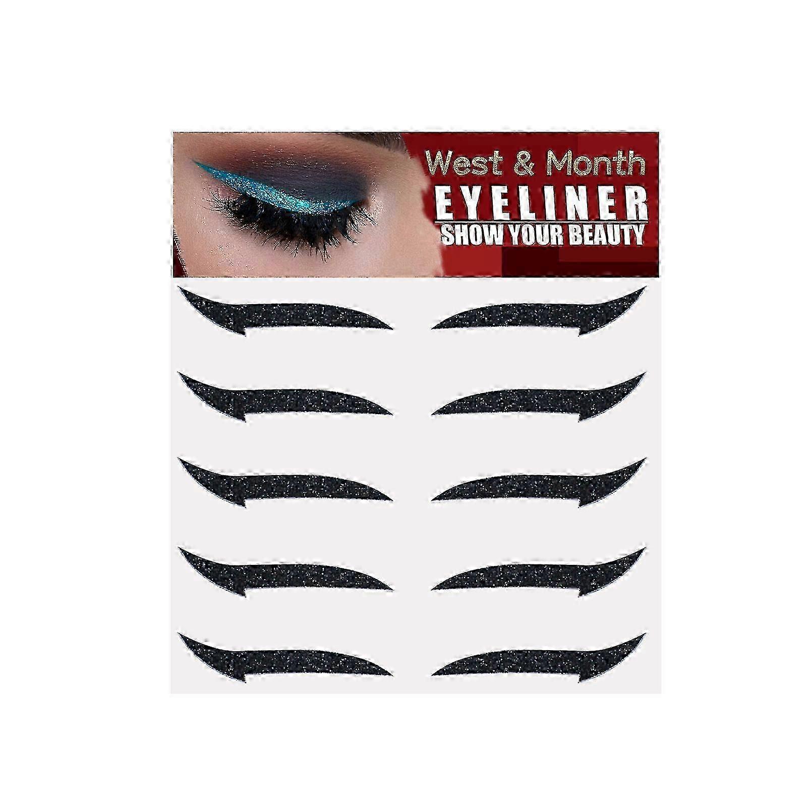 Soft Silver Eyeliner Stickers Set