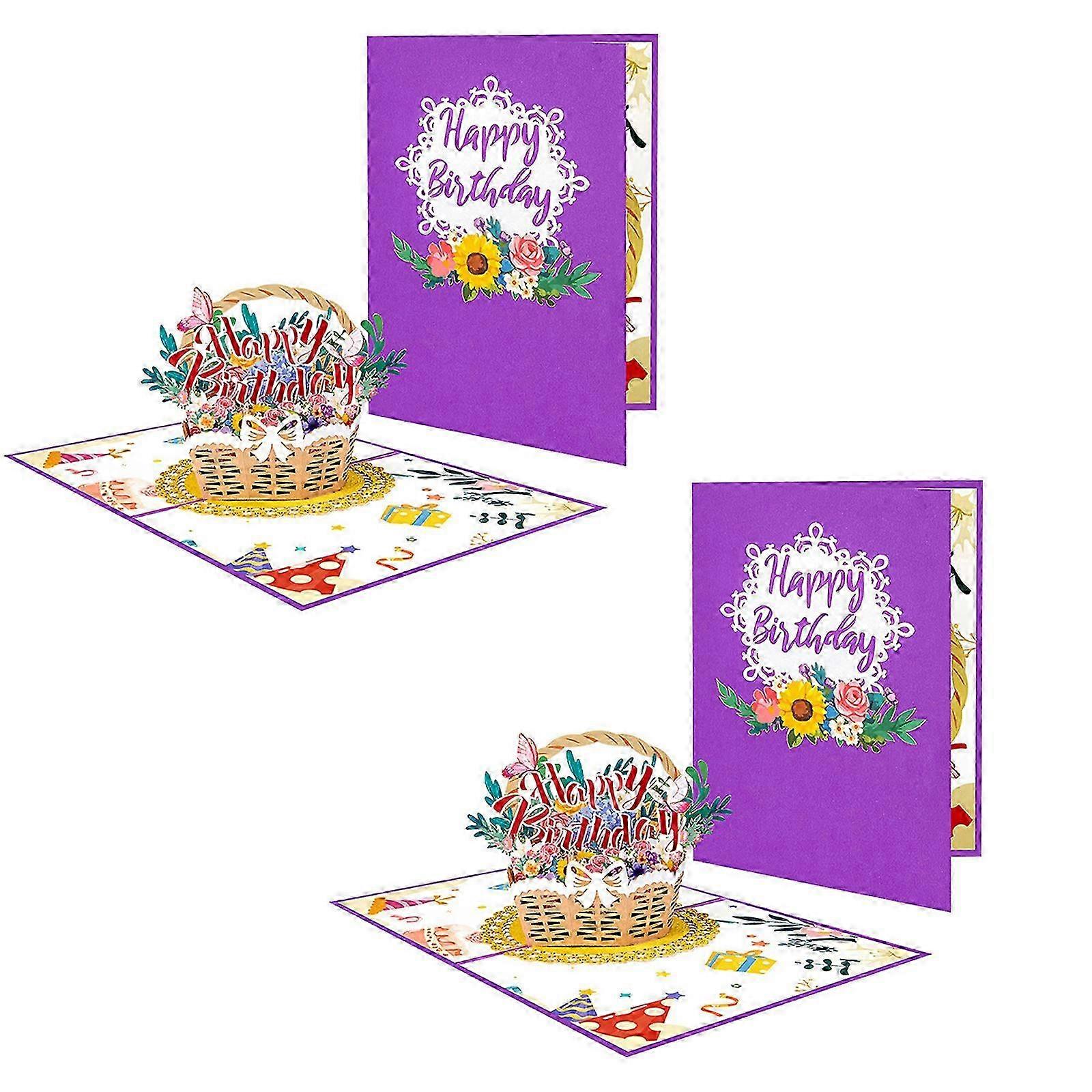 Multilayer 3D Flower Basket Card