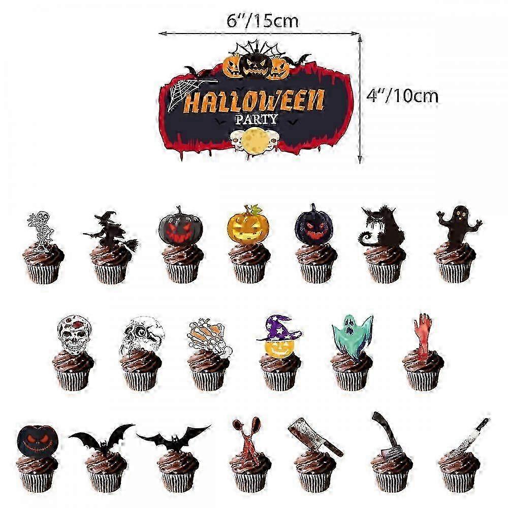 Halloween Cardstock Cake Flag Set