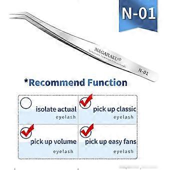 NAGARAKU stainless non-magnetic eyelash extension tweezers false eyelashes pincet  3D lash tweezer make up tools