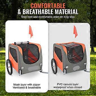 Dog cart - Bicycle trailer - Carbon steel + 600D Oxford fabric + PP - Foldable.