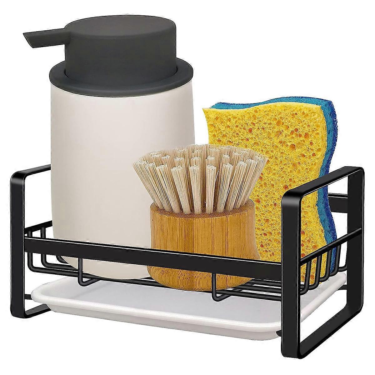 Rustproof Multifunctional Sink Organizer With Removable Drip Tray