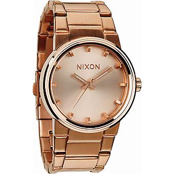 Nixon cannon Quartz Analog Man Watch with A160897 Gold Plated Stainless Steel Bracelet