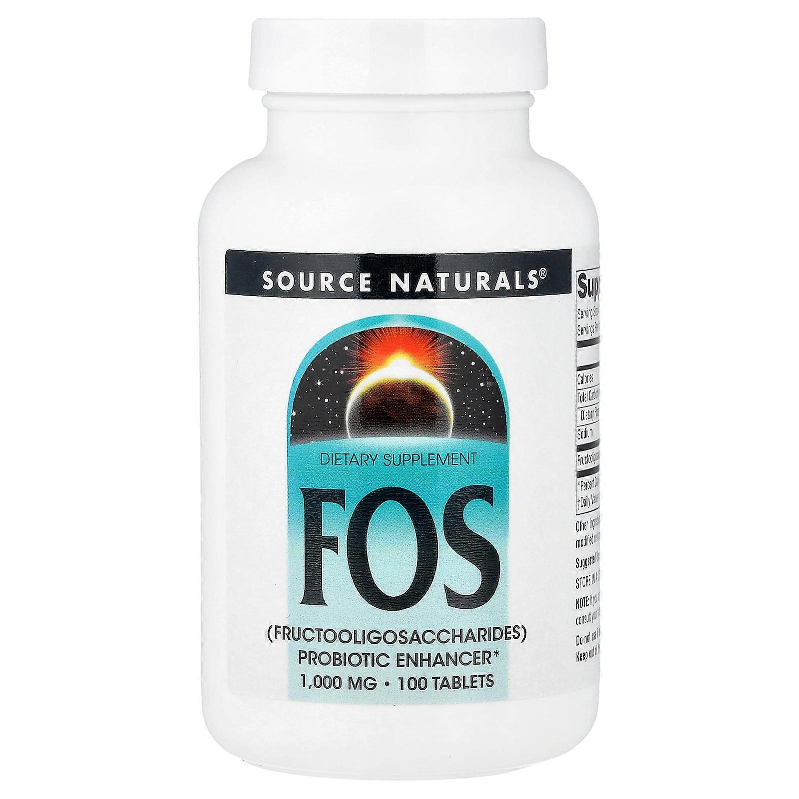 2 x Source Naturals, FOS, 100 Tablets