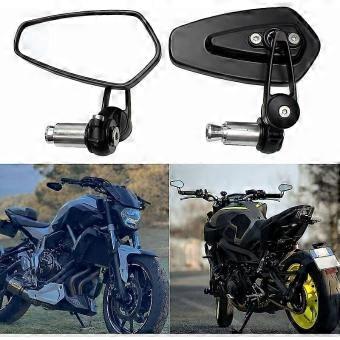 Black Motorcycle Handlebar Mirrors, Compatible with XJ6 MT01 MT03 MT07 MT09