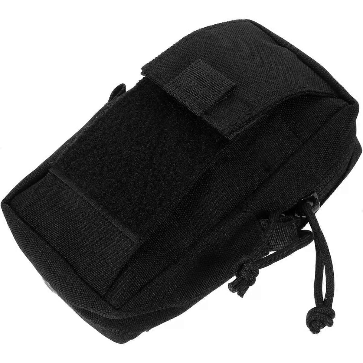 Backpack Strap Attachment Bag Black Nylon Zipper Pocket