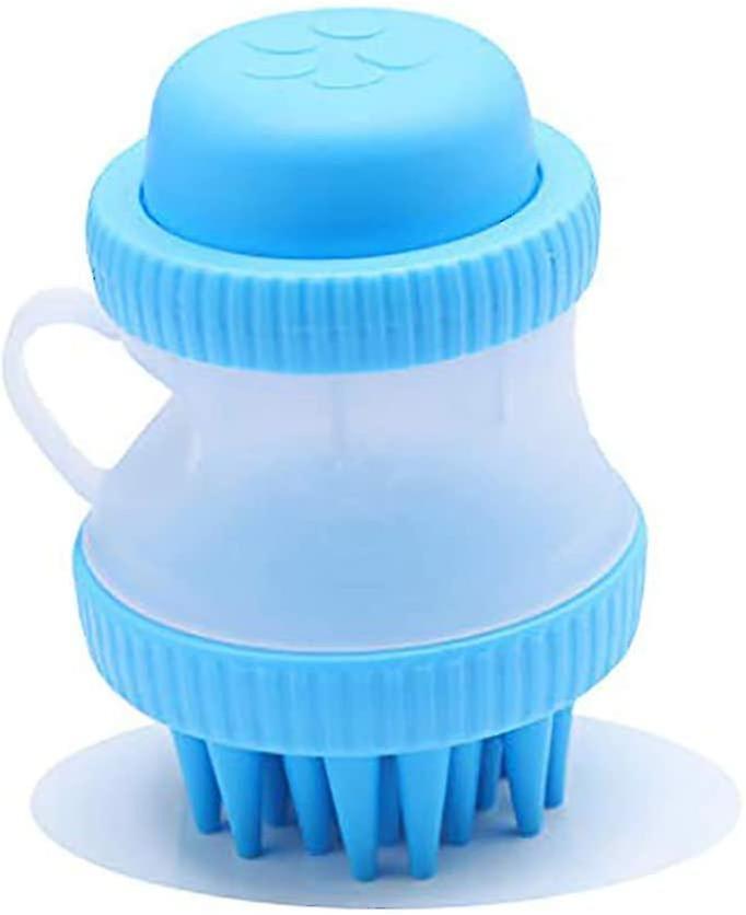 Pets Bath Brush With Soap Dispenser - Silicone Scrubbing Brush