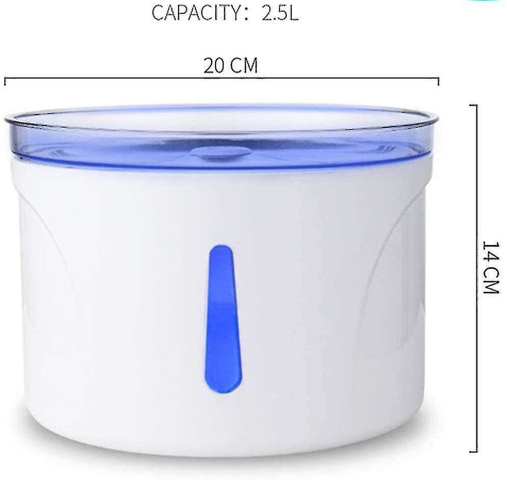 2,5 l drikkefontene for katter og hunder, automatisk vanndispenser for kjæledyr