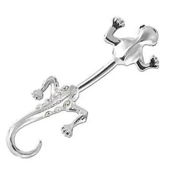 925 Silver Salamander Belly Button Ring