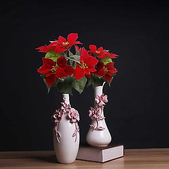 Heytea Weihnachtsblumen roter Weihnachtsstern fr Weihnachtsdekoration,  19,3 in Imitation Weihnachtsstern Blume, knstlicher Weihnachtsstern Strau  fr Hochzeit Ho | Fruugo DE