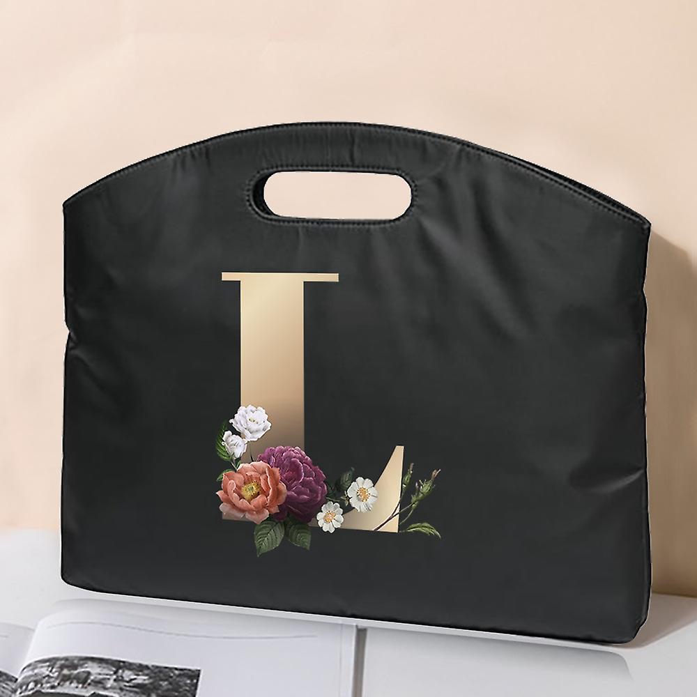 2022 Briefcase Handbag 26 Letter Print Tote Business Office Computer Case Sleeve Laptop Bag Unisex File Conference Document Bag
