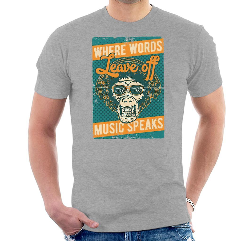 Kde slova nechat hudbu mluví opičáci ' s trička