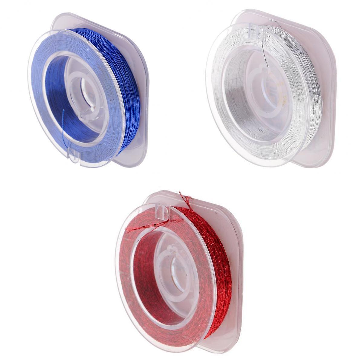 3pcs Fishing Rod Guide Ring Wrapping Line Rod Building Threads