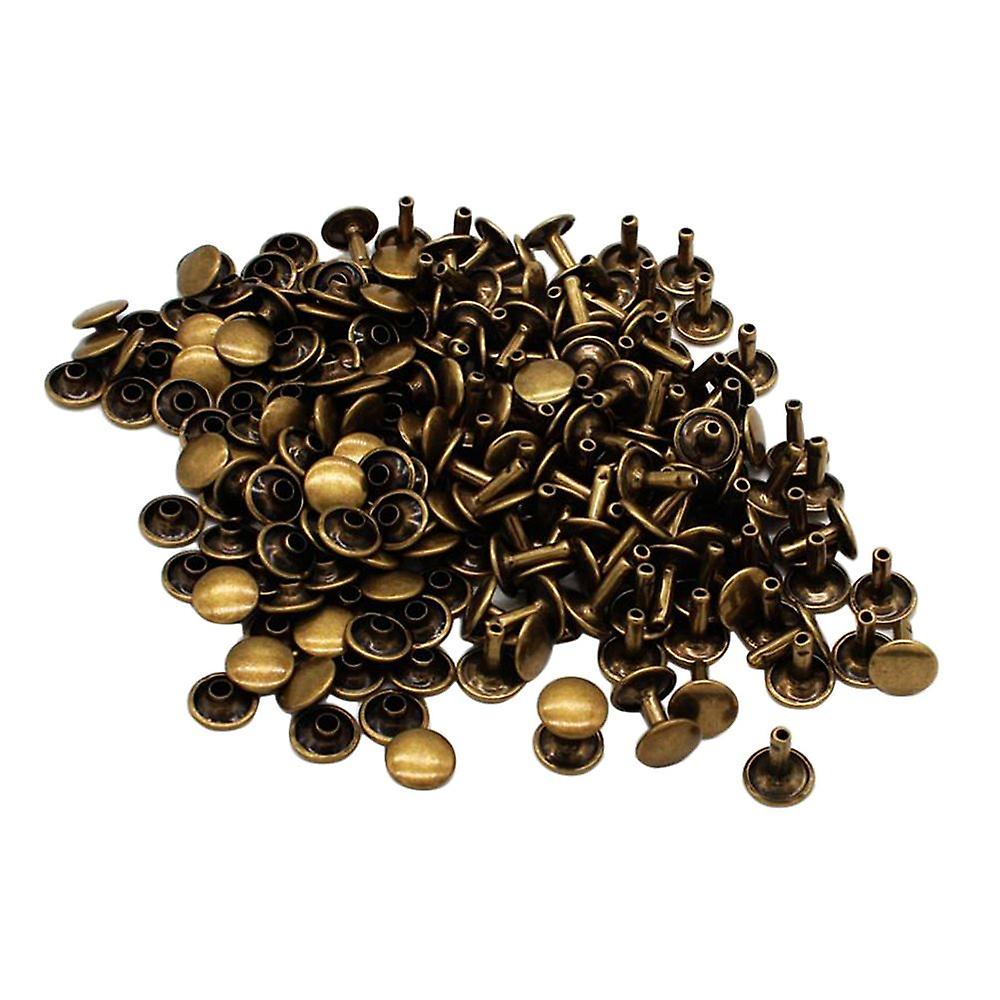 100 Pieces Double Sided Rivet Leather Craft For Jacket Clothes Bag 10x10mm