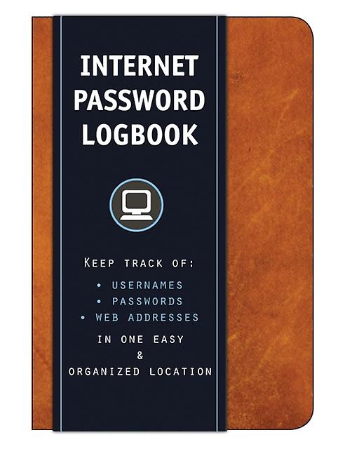 Internet Password Logbook Cognac Leatherette by Editors of Rock Point Paperback Book