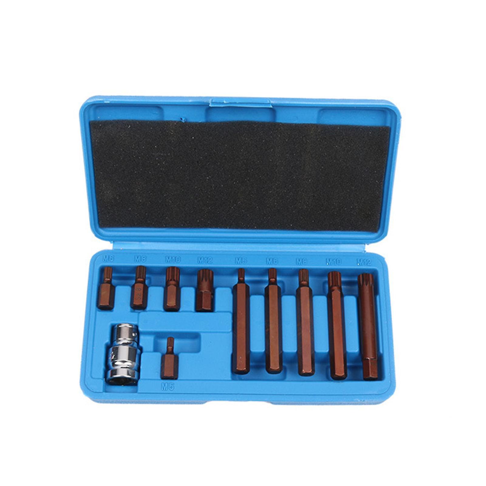 11pcs/set Screwdriver Bit Set Wear-resistant Multi Specification Lightweight Sturdy Flower Star Screwdriver Bit For Auto