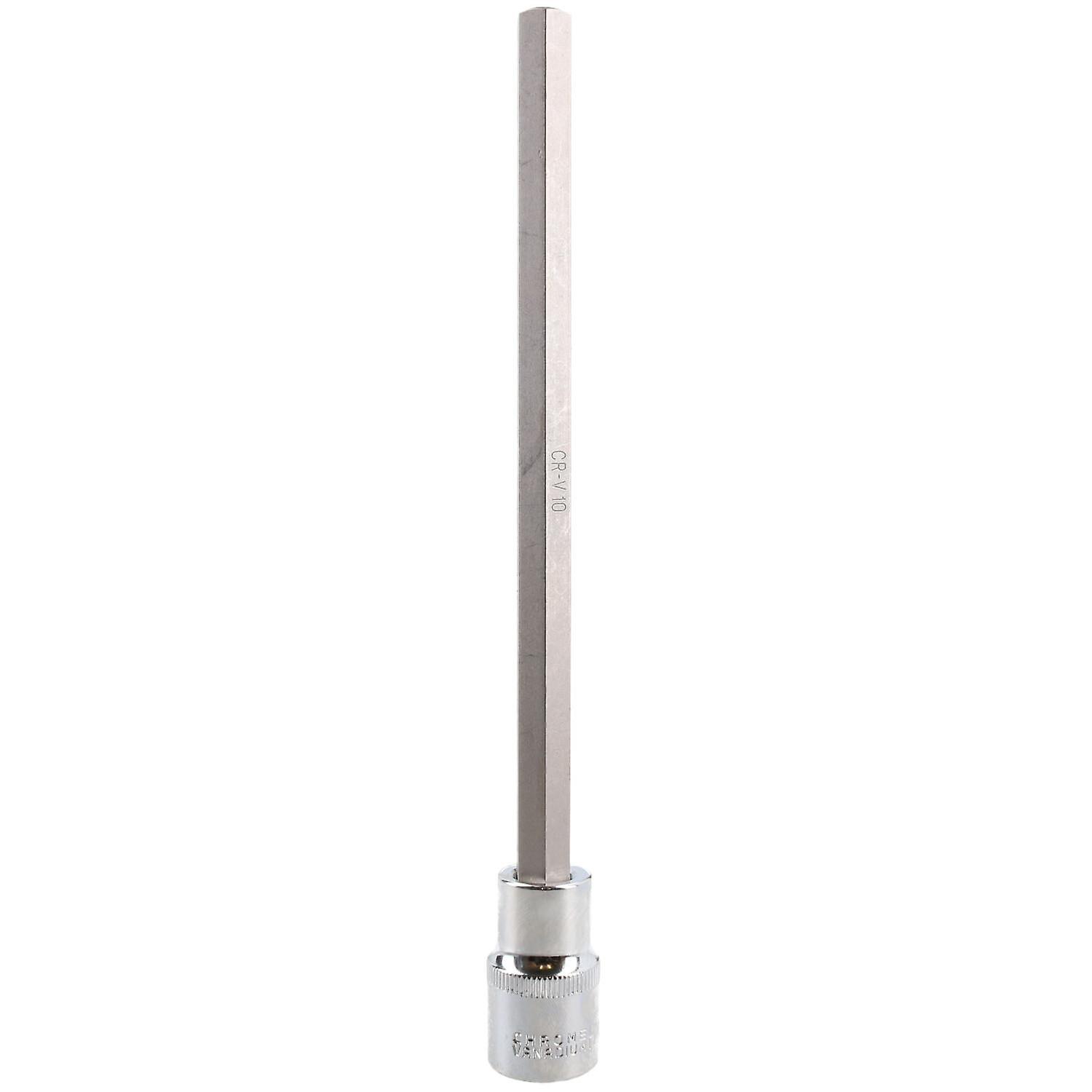 10mm Hex Allen Key Long Bit Internal Socket Metric 1/2" Drive 200mm Length Cr-V