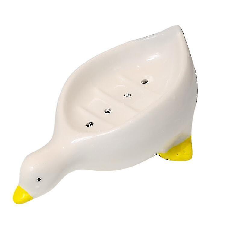 Ceramic Soap Dish Holder Cute Duck Soap Holder
