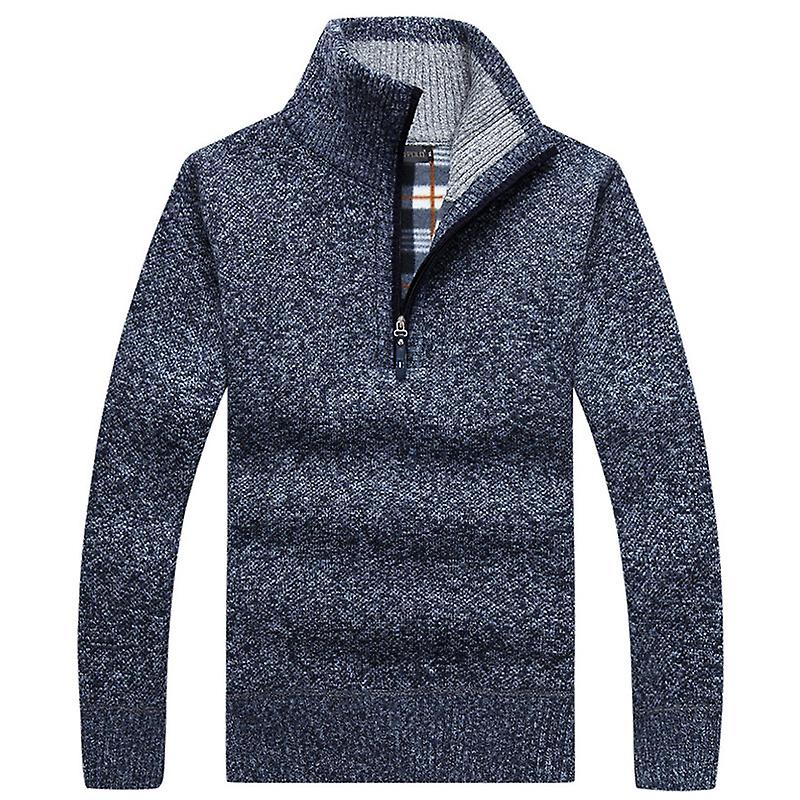 Pullover Herren Dicker Warmer Strickpullover Herren Pullover Einfarbige Mode Tu