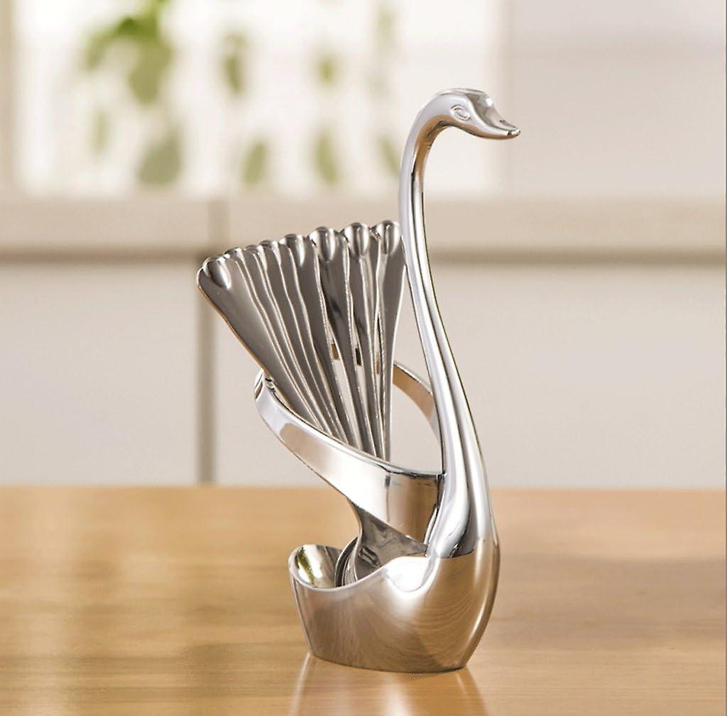 Fruit Tableware, Stainless Steel Set 5 Scoops +5 Fork + Cygnus