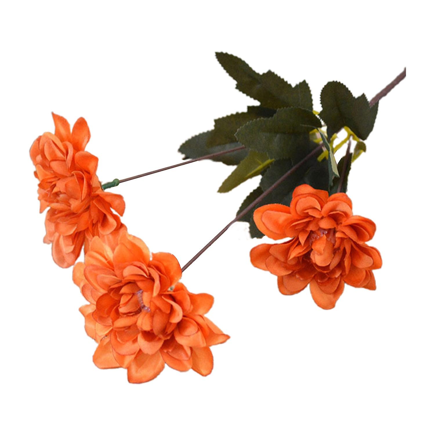 Artificial FlowerLooking Waterproof Attractive Highly Simulated 3 Large Blooms Simulation Bouquet 