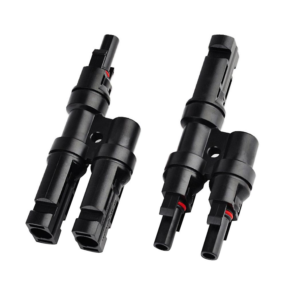 Solar Panel T/Y Branch Connectors Cable Splitter Coupler (Black)
