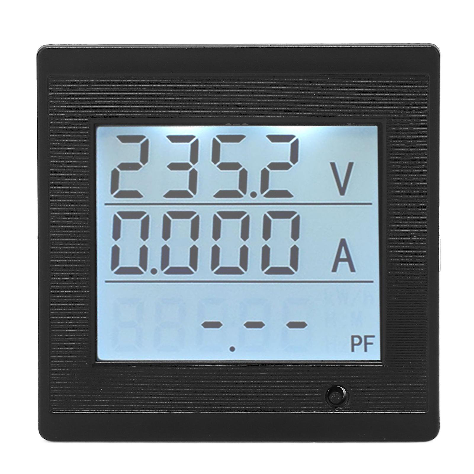 Digital AC Voltmeter Ammeter Voltage Current Power Energy Meter Pannel 20A 80‑30