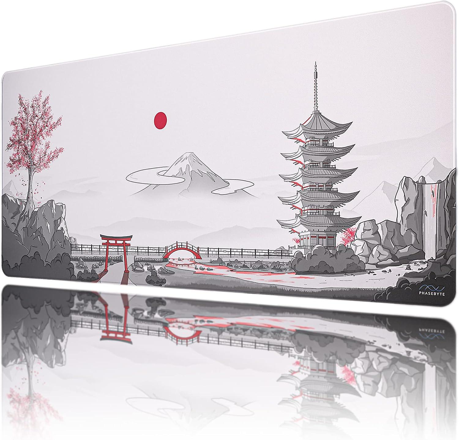 Extended Gaming Mouse Pad - Non-Slip Gaming Mouse Mat with Stitched Edges - Smooth Micro-Fiber Computer Desk Mat Pad - 900x400x4mm