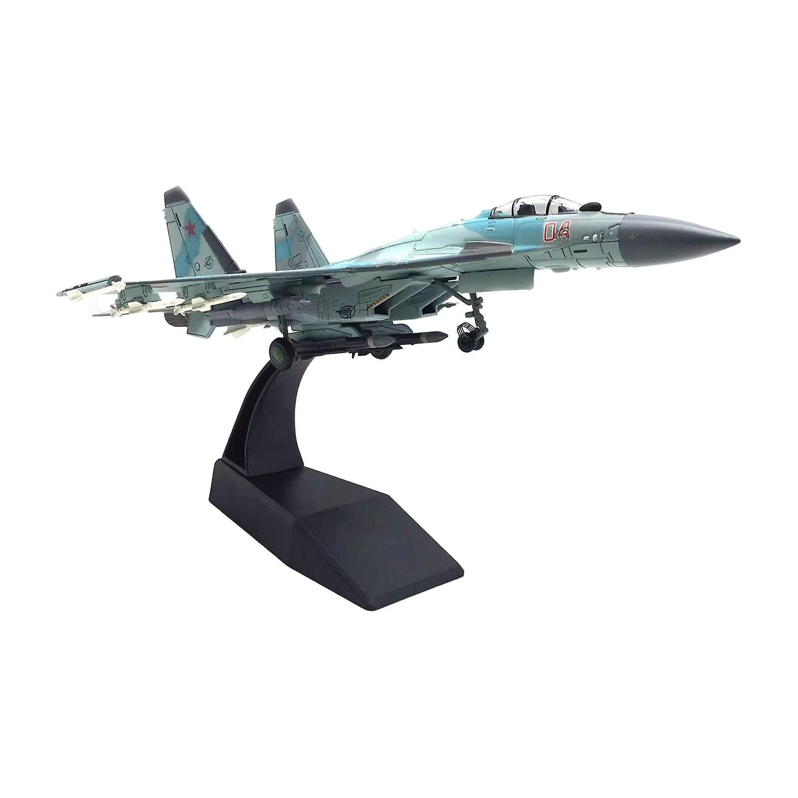 1/100 Fighter Diecast Plane with Stand Model for Desktop Shelf Decoration