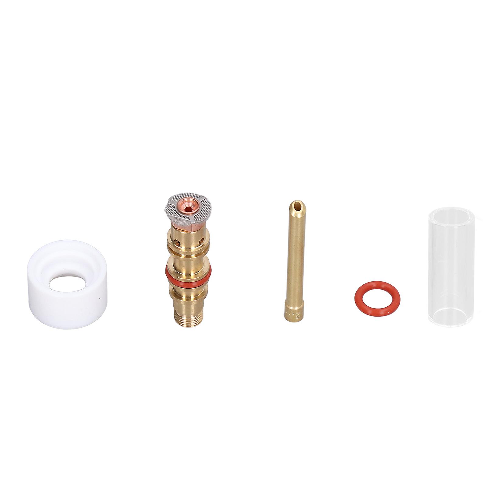 TIG Welding Torch Accessory Argon Welder Glass Cup Part Kit Set for 2.4MM WP‑17/18/26