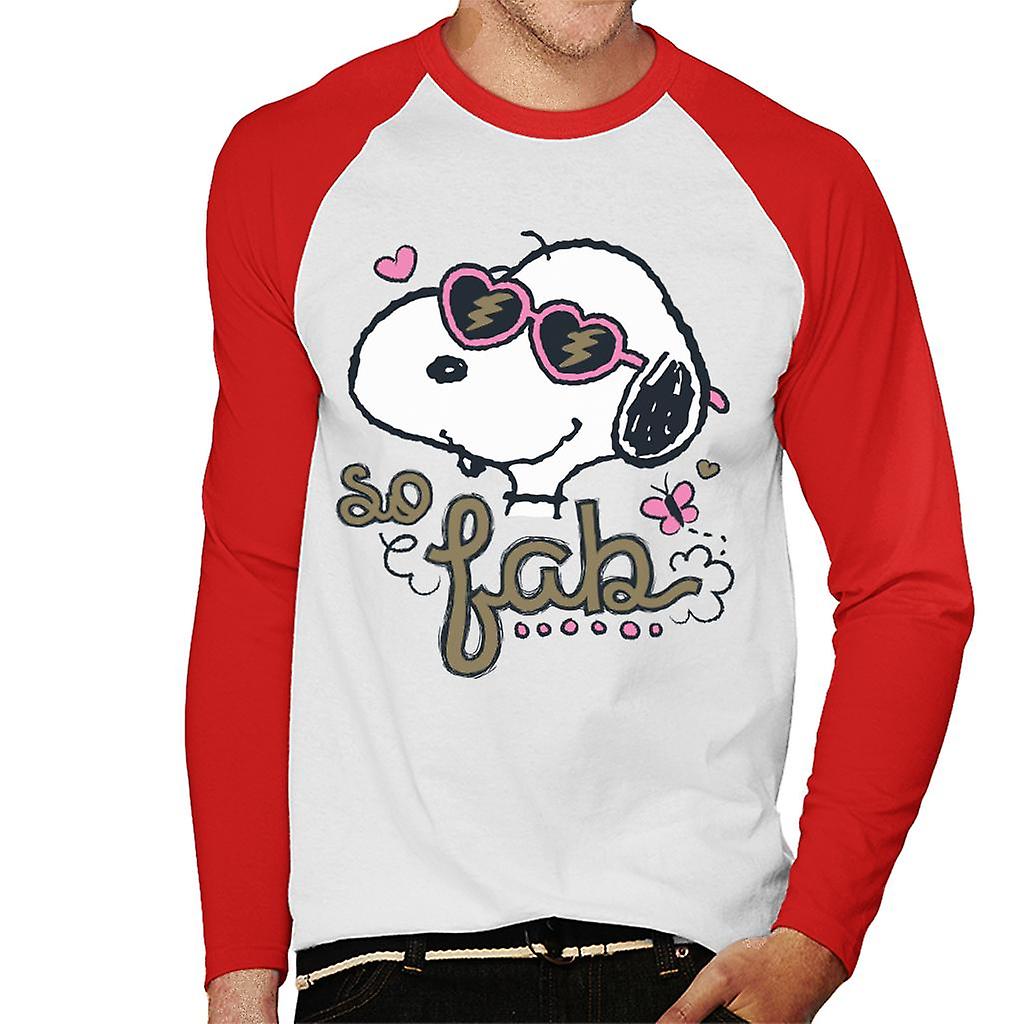 Peanuts Snoopy So Fab Men's Baseball Long Sleeved T-Shirt