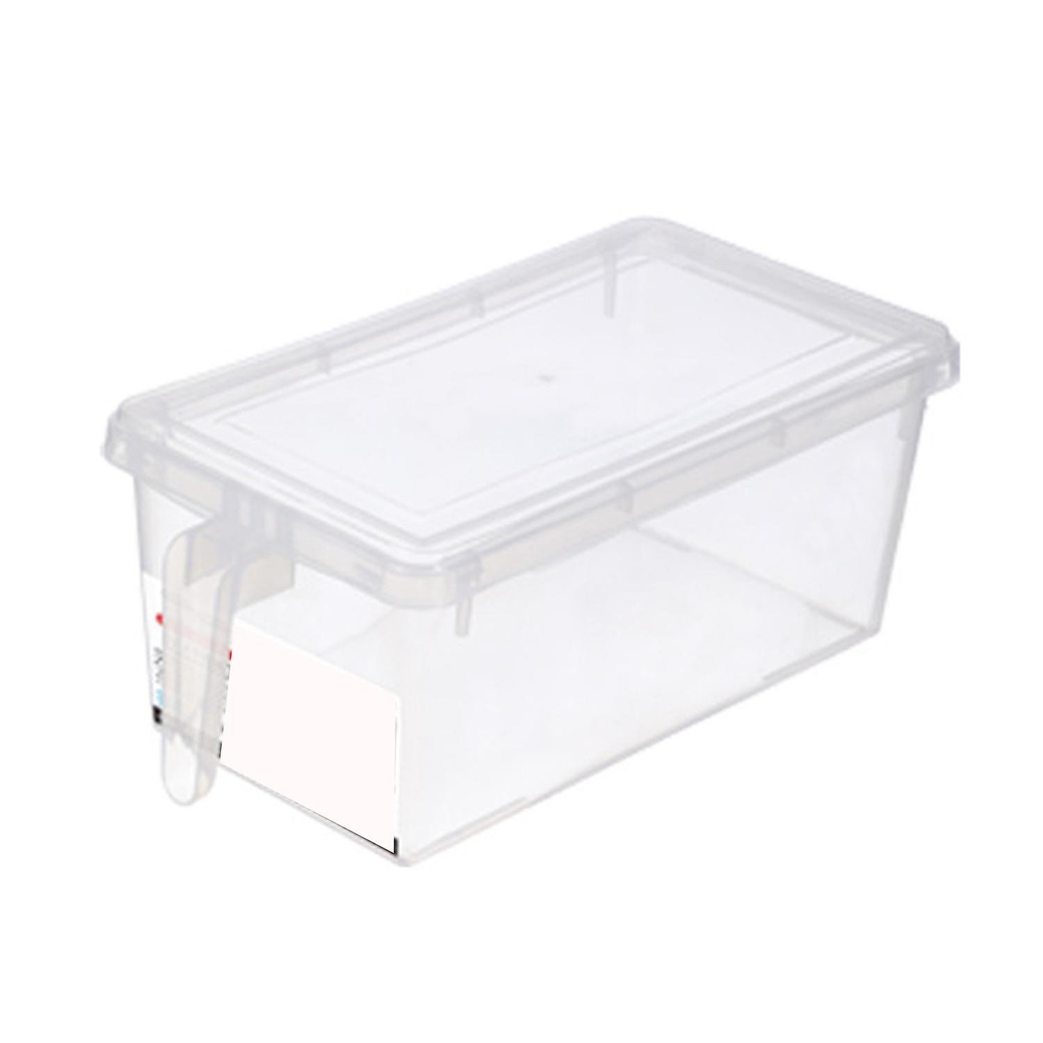 OuZhan Rectangular Food Storage Container with Handle PP Refrigerator Fruit Storage Box for Home