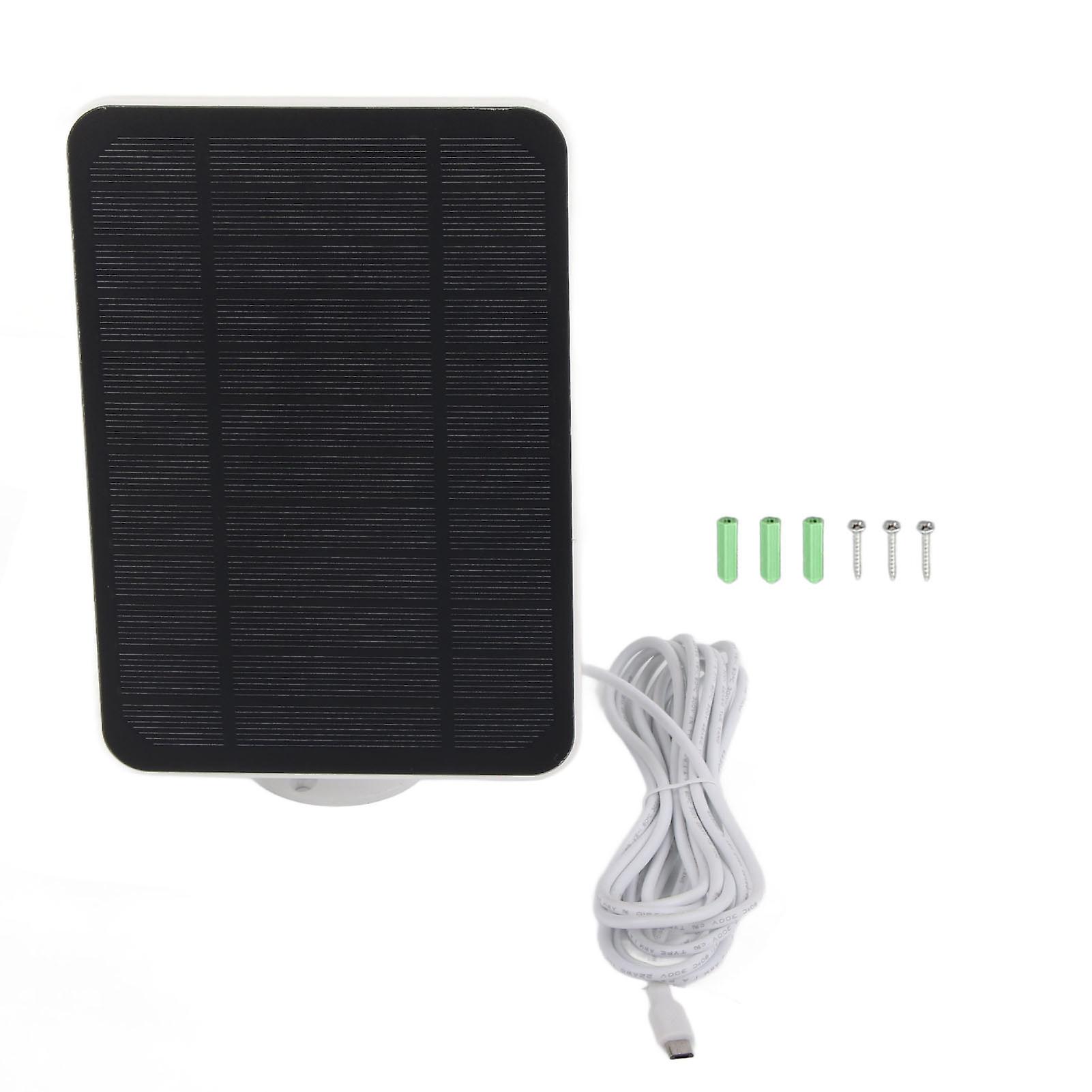 Panneau solaire 4 W 5 V pour caméra de sécurité Arlo Ring for Blink, chargeur solaire étanche IP65 avec support réglable à 360 degrés, blanc