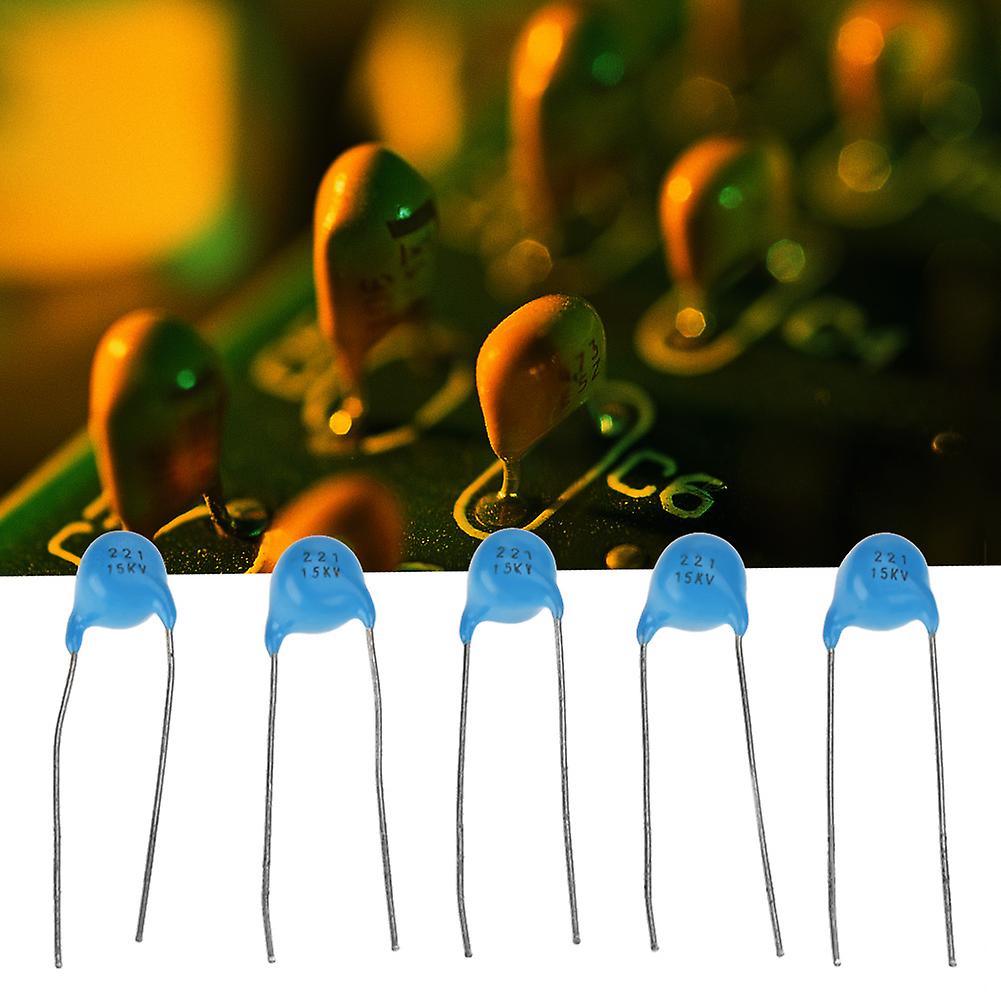 25Pcs High Voltage Monolithic Ceramic Capacitor 221k 220pF 15KV Capacitor Kit