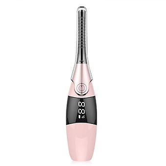 Veeki Heated Eyelash Curler, Eyelash Curlers 4 Modes Double- Sided Heated Comb with LCD Display (Pink)