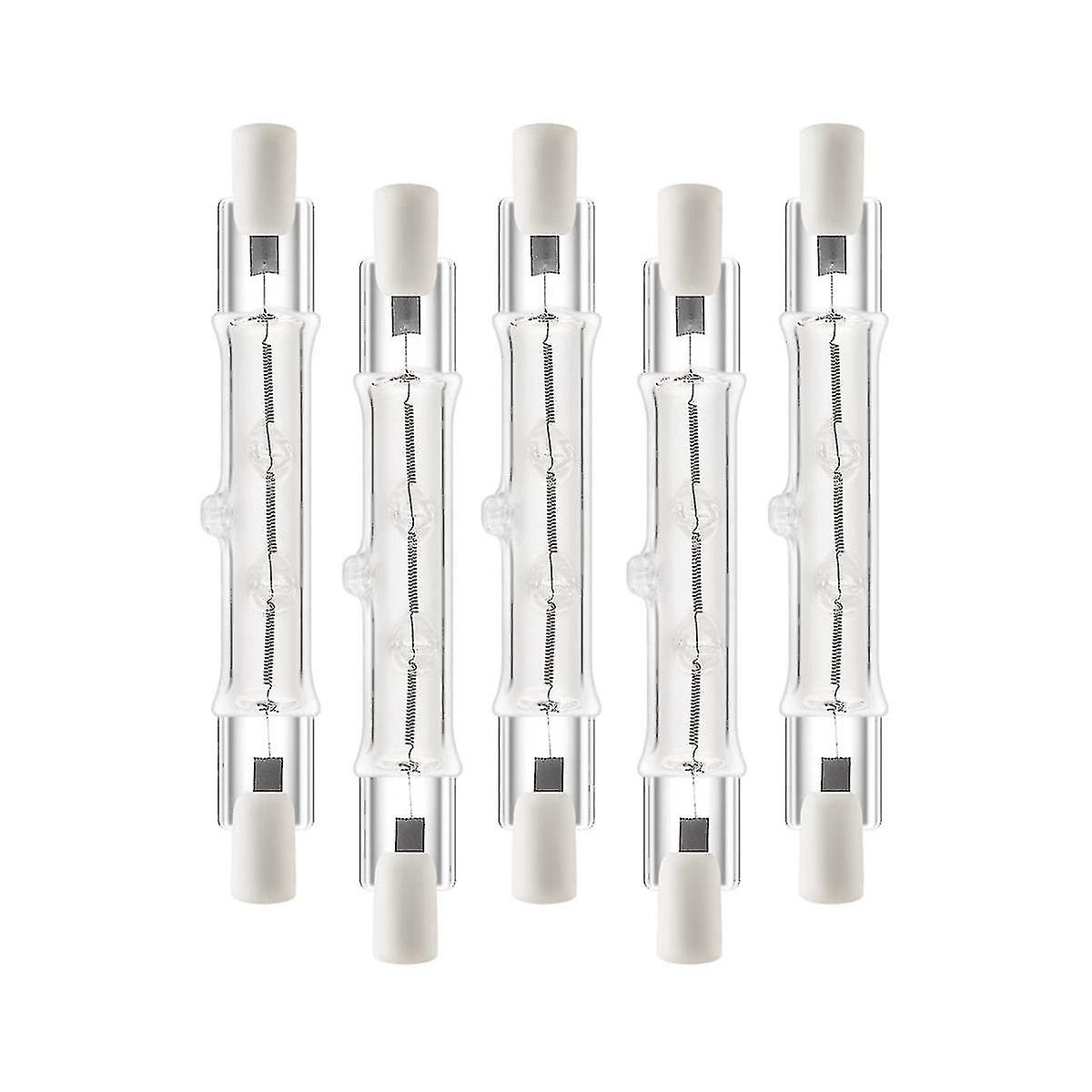5 Pack R7s 118mm 300w 230v,r7s Halogen Linear Light Bulb, Dimmable Halogen Lamp For Construction Wo High-quality