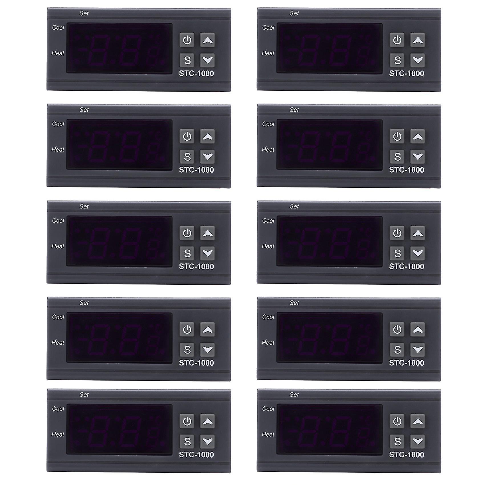 10x 220v Digital Stc-1000 Temperature Controller Thermostat Regulator+sensor Probe