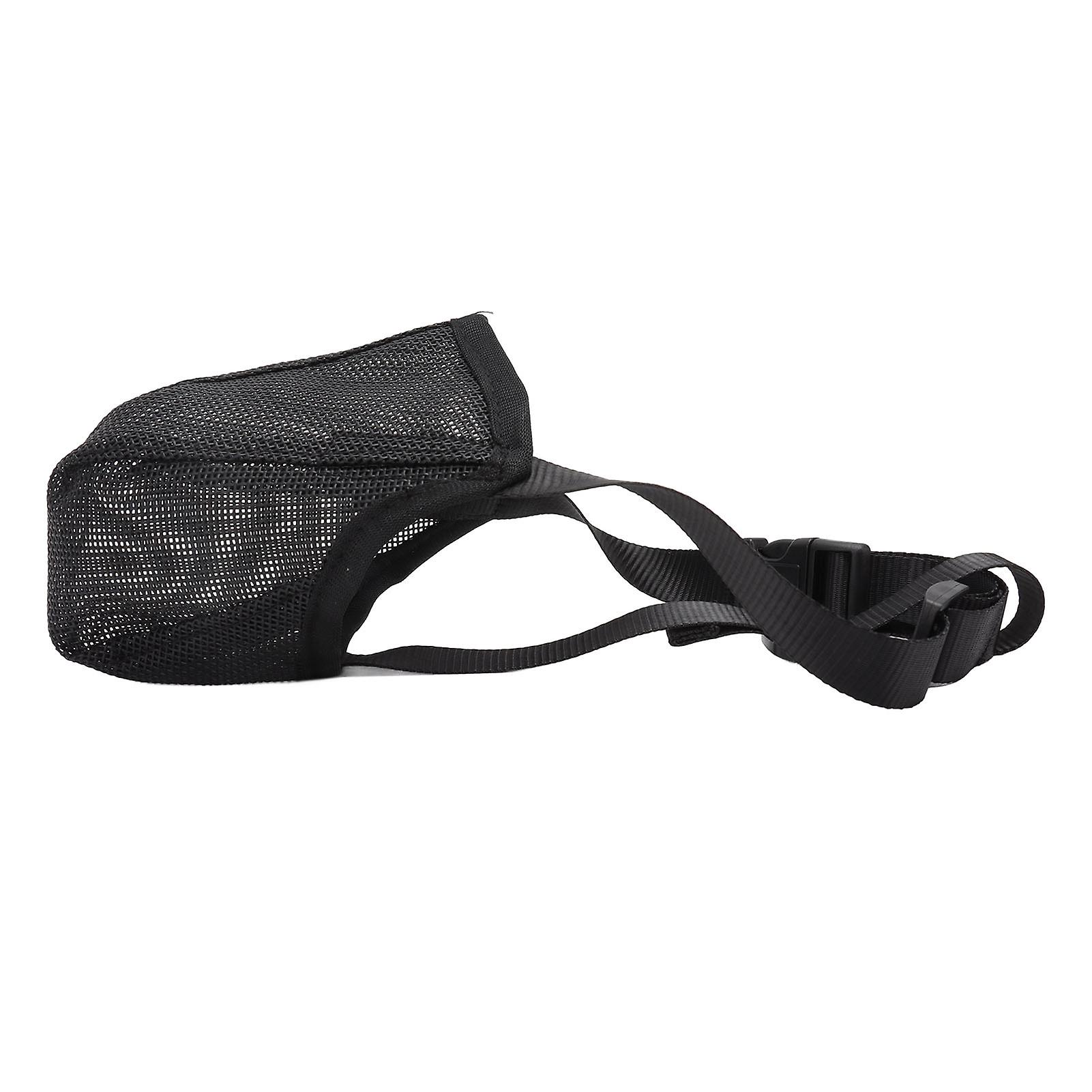 Dog Muzzle Soft Mesh Poisoned Bait Protection Pet Mouth Cover with Adjustable Straps for Small Medium Large Dogs 13x16cm / 5.1x6.3in