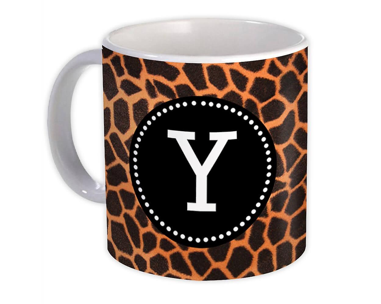 Gift Mug: Monogram Letter Y Giraffe