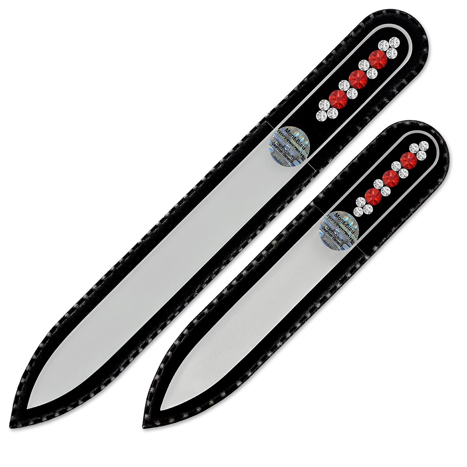 2-piece set with Hand Decorated Crystal Nail Files OR-MS - Light Siam - Crystal